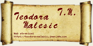 Teodora Malešić vizit kartica